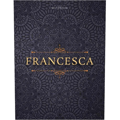 Elyse Key Notebook Francesca Personalized Name Cover Lined Journal: Teacher, Small Business, Over 110 Pages, A4, 8.5 x 11 inch, Daily Journal, 21.59 x 27.94 cm, Paycheck Budget, Daily, Financial