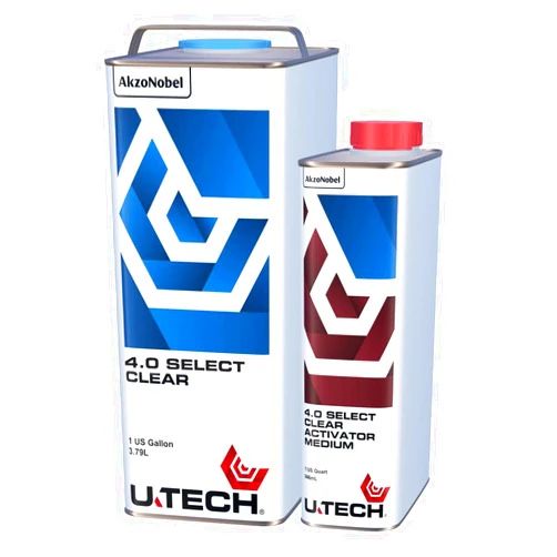Generic AkzoNobel U-TECH 4.0 Select UTECH Clearcoat Clear Coat 4:1 Mix 1.25 Gal. Kit Med Hardener