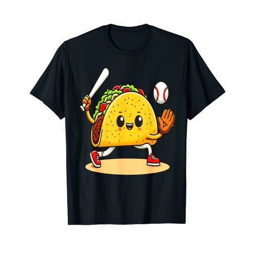 Baseball and Tacos Dabbing Cinco de Mayo for kids Taco Baseball Cinco De Mayo Mexican Fiesta Boys Men Kids T-Shirt