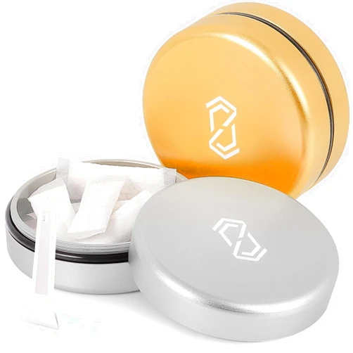 OZCHIN Metal Can for ZYN for Snus - 2 Cans - Portable Airtight Aluminum Odorless Container Odor Proof Screw-Top Lid Lock Smell Proof Multipurpose Storage Container for Spices, Coffee & Teas