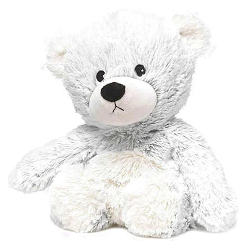 warmies Microwavable & Weighted Stuffed Animals, Gray Bear - Heated Stuffed Animal Plushie for Warmth & Comfort - Cute Soft Plush Toys for Adults & Children (Boys, Girls, Babies & Toddlers)