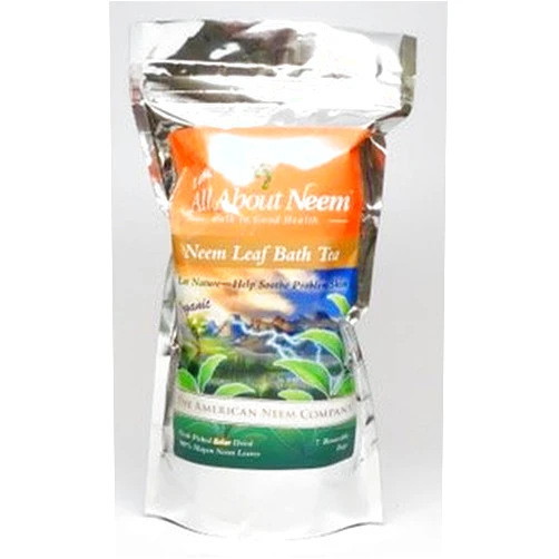 All About Neem, Inc. Neem Leaf Bath Tub Tea Bags to Soothe Skin Problems Naturally! (7 Large Refillable Bags) Plus Free Travel Size Neem Oil Soap & Free Soap Saver - Kids Love Bath Tub Time! Made in USA