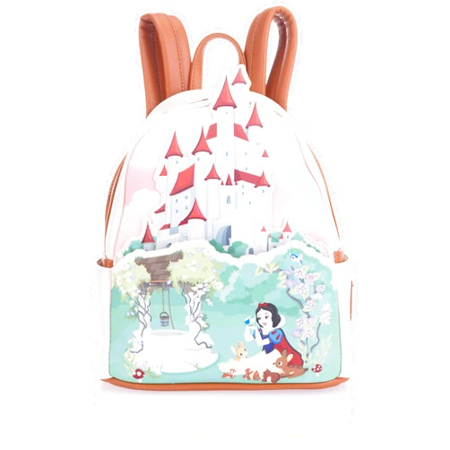 Loungefly Disney Snow White Castle Series Womens Double Strap Shoulder Bag Purse