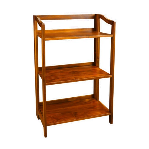 Casual Home Stratford 3-Shelf Folding Bookcase-Warm Brown