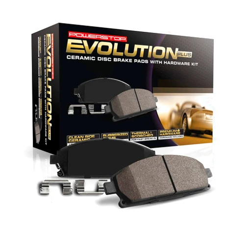 Power Stop 17-1650 Front Z17 Ceramic Brake Pads with Hardware For 2013 2014 2015 2016 2017 2018 2019 2020 2021 2022 2023 Nissan Altima | 2014 2015 2016 2017 Nissan Leaf [Vehicle Specific]