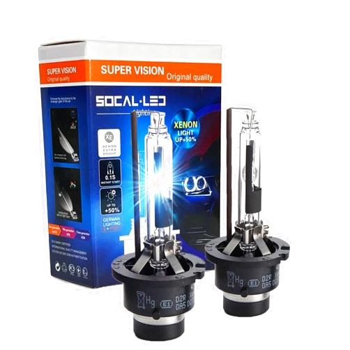 SOCAL-LED LIGHTING 2x D2R HID Bulbs 35W AC Factory Xenon HID Direct Replacement 10000K Deep Blue