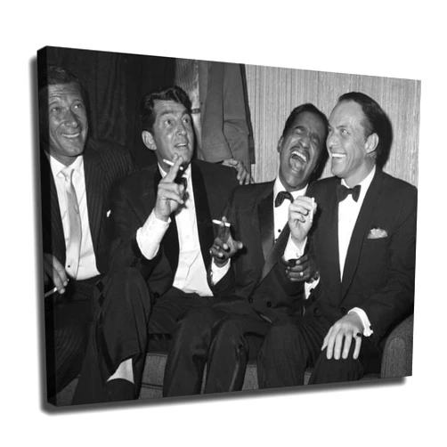 MiLLeL The Rat Pack Best of Frank Sinatra Dean Martin Sammy Davis Jr Poster Art Modern Classroom Kitchen Bedroom Room Living Room Office Decor Modern Family Bedroom Decor Posters (16x24inch-Framed)