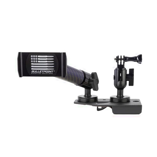 Bulletpoint Dash Mount Cell Phone Holder Compatible with 2018-2023 Jeep Wrangler JL (NOT 4xe) & 2020-2023 Jeep Gladiator 2 Mounts for Action Camera & GPS Compatible with iPhone & Android (Driver Side)
