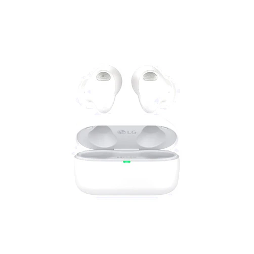 LG Tone Free T80 Dolby Atmos True Wireless Earbuds, Adaptive Noise Cancelling, IPX4 Water Resistant, Up to 36 Hours of Battery Life, White