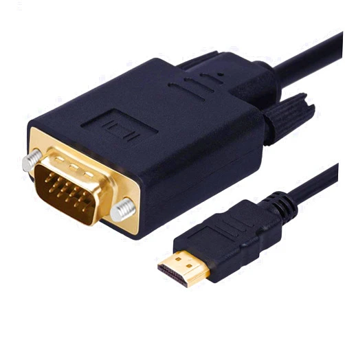 Wonlyus HDMI to VGA Cable Gold-Plated 1080P HDMI Male to VGA Male Active Video Adapter Converter Cord (6 Feet/1.8 Meters)