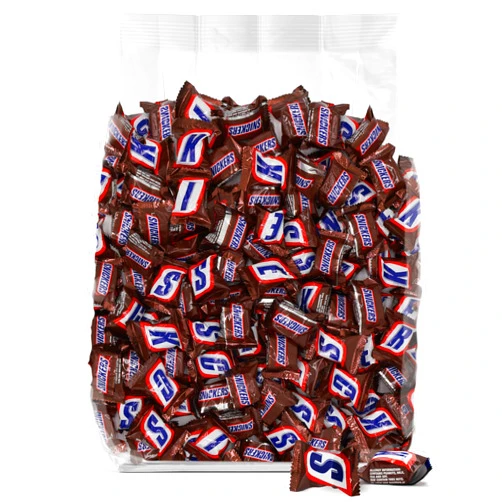 Taboom SnickersMini Bars Bulk Bag 2 Pound - Individually Wrapped Milk Chocolate Candy For Pinara, Party, School Treats & Office Snacks