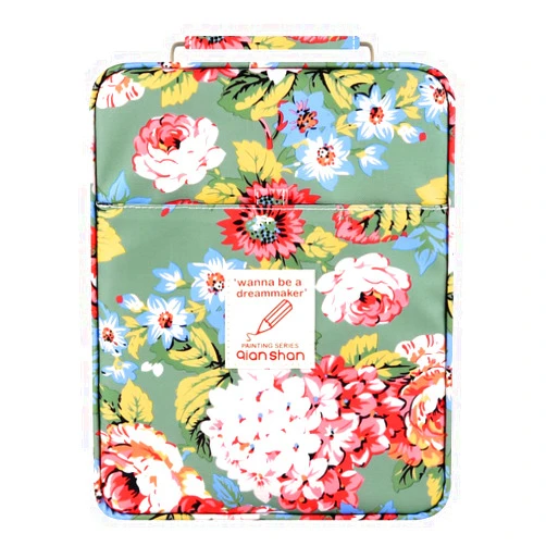 qianshan Pencil Case Holder Slot - Holds 260 Colored Pencils or 180 Gel Pens with Zipper Closure - Large Capacity Polyester Pen Organizer for Watercolor Pens or Markers - Perfect for Artist Peony