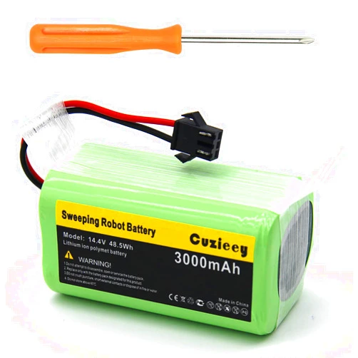 Cuzieey Replacement Battery for Eufy RoboVac 11, 11S, 30, 30C, 15C, 15T, 12, 35C, 15C MAX, for Ecovacs Deebot N79S, 500, N79, DN622, for Tesvor X500 Robot Vacuum Cleaners 14.4V 3000mAh