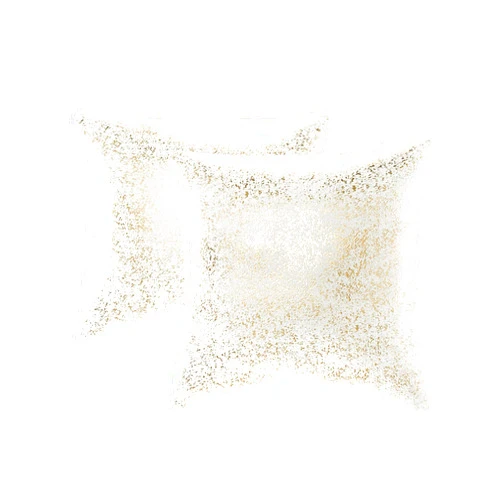 Xinrjojo Decorative White Throw Pillow Covers, Gold Metallic Pillow Covers, Pack of 2, Soft Cushion Covers, Sparkling Luxury Throw Pillow Cases for Sofa Bedroom Car 16 x 16 Inch(Bronzing- White)