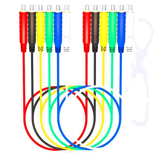 ZLHETWT 6Pcs Magnetic Test Leads, Silicone Flexible Jumper Test Wire Soft Sensors Switches Test Lead 30V AC/5A 20AWG Professional Low Voltage Magnetic Jumper for Testing