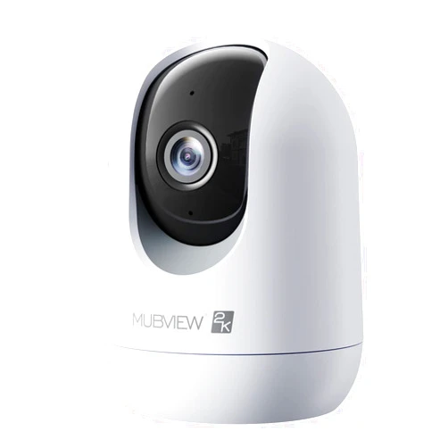 MUBVIEW Indoor Security Camera 2K, Pet Camera with Phone App, WiFi Cameras for Home Security Camera for Dog/ Baby Monitor/Elder Pan Tilt, 2.4G, 24/7, 2-Way Talk, Human Detection, Motion Tracking, Cloud