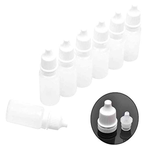 BEEK Jespeker 50 PCS Plastic Dropper Bottle Drop Bottles Empty Squeezable Eye Liquid Essential Oil Squeeze Bottle Small Dropper Refillable Containers with Caps 10ml