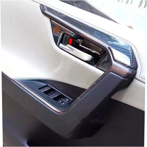 Hyorebi Hyorabyn Carbon Fiber Color Door Window Switch Panel Cover Door Lock Control Button Trim Car Accessories for Kia K5 Optima 2020 2021 2022 2023 Not Fit GT Line