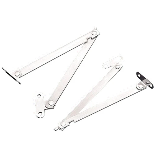 MY MIRONEY Stainless Steel 180 Degree Rotatable Folding Lid Support Hinge for Furniture Cabinet Pack of 2