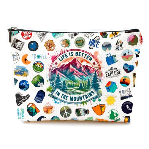 NONETH Hiking Gifts for Women, Hiking Gear, Hiking Accessories, Hiking Makeup Bag for Hiker Camper Mountain Nature Lover Gift Camping Gift