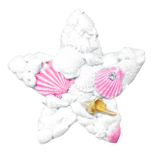Island Heritage Hawaiian Coastal Hand-Painted Polyresin Magnet: Coastal Shells Star
