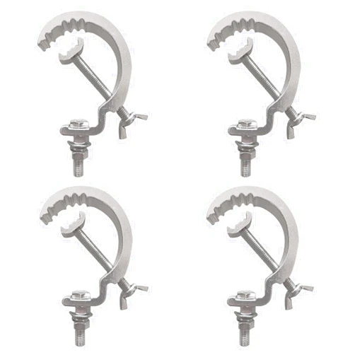 QDAOYU Stage Light Clamp Hook,with Anti-injury clip Aluminum Alloy Truss Clamp for DJ Lights Par Spotlight Moving Head Light Pole Mount Stage Lighting Kit Lighting Stand and Truss Package (4 Pack)