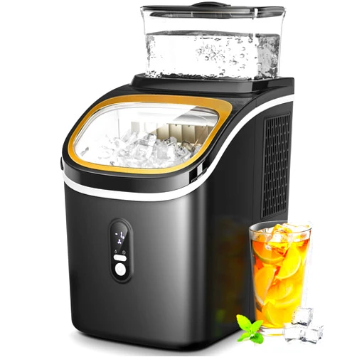 Kismile Ice Maker Countertop, Portable Ice Cube Maker Machine with 1.5L Detachable Water Tank, 33Lbs/Day, 16Pcs/5Mins, 24H Timer, Self-Cleaning Ice Maker, Ice Machine Maker for Home,Office,Party