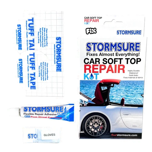 Stormsure Car Soft Roof Convertible Roof Repair Kit - Waterproof, Flexible Glue to Mend Tears, Seal Convertible Roofs and Extend Longevity of Your Car Roof