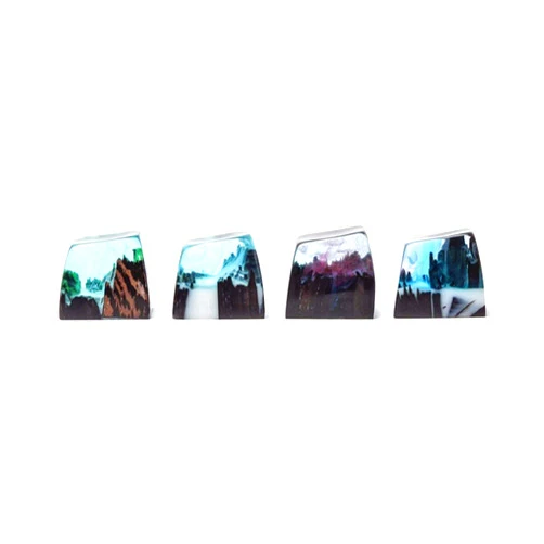 TS Keycap Handmade SA Natural Landscape Resin+Wood Artisan R4 Esc Keycaps for Cherry MX Mechanical Keyboard Gaming DIY Replacement