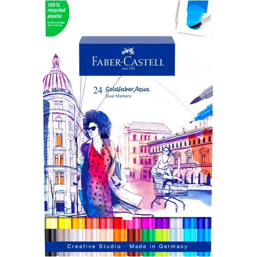Faber-Castell Goldfaber Aqua Dual Marker - Wallet of 24