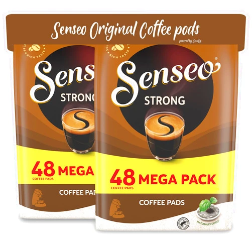 Senseo Douwe Egberts Senseo Strong Roast Coffee Pods, Dual Pack, 48 Count, Full and Rich Flavor, Compatible with Senseo Machines