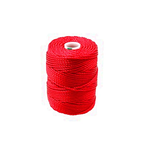 C-LON Tex 400 Heavy Weight Bead Cord, Shanghai Red - 1mm, 39 Yard Spool