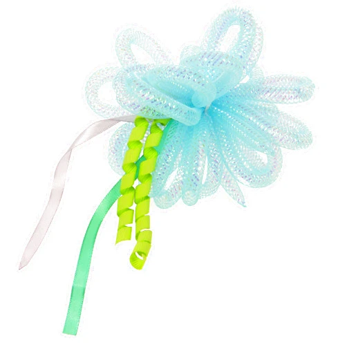 Petlinks Bow Burst Bouncy Mesh Cat Toy - Blue, One Size