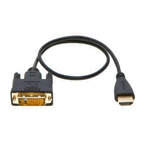 WireZee DVI-D to HDMI Video Cable 24+1 Pin Dual Link M/M 1.5f 3ft 6ft 10ft 15ft 25ft (3FT)