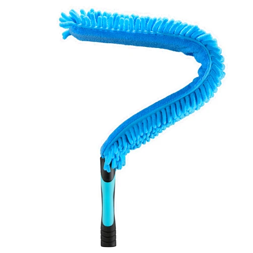 Hicavar Microfiber Flexible Ceiling Fan Duster with Washable Chenille Dusting Cloth, Use by Hand or Attach to Extension Poles