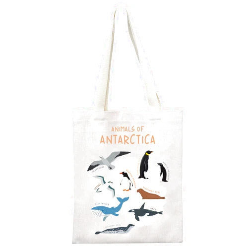 MEIKIUP Antarctica Animal Lover Gift Animals of Antarctica Grocery Bag Antarctica South Pole Travel Gift Antarctica Souvenir