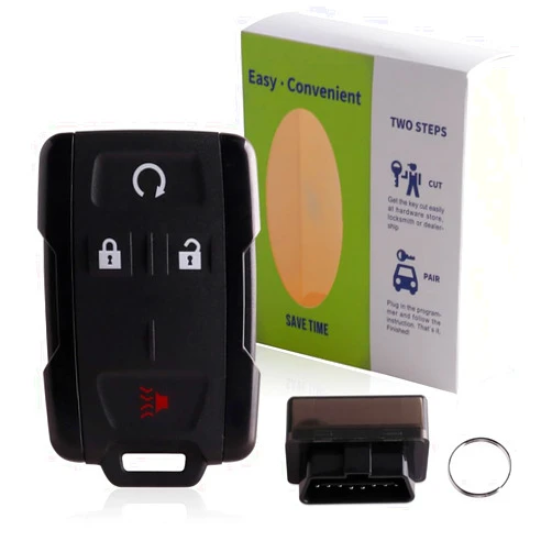 Raryloy Remote Gmc Replacement Key Fob with OBD Simple Key for 15-21 Chevrolet Colorado/GMC Canyon,14-18 Chevrolet Silverado/GMC Sierra,FCCID M3N32337100 (1 pcs)
