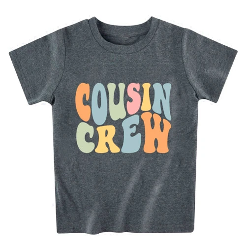 Sineeko Cousin Crew Shirt for Toddler Boys Girls Cousin Matching Outfits T-Shirt Summer Beach Vacation Tees 2-7Years