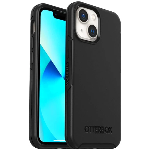 OtterBox iPhone 13 Mini & iPhone 12 Mini Symmetry Series Case - Black, Ultra-Sleek, Wireless Charging Compatible, Raised Edges Protect Camera & Screen