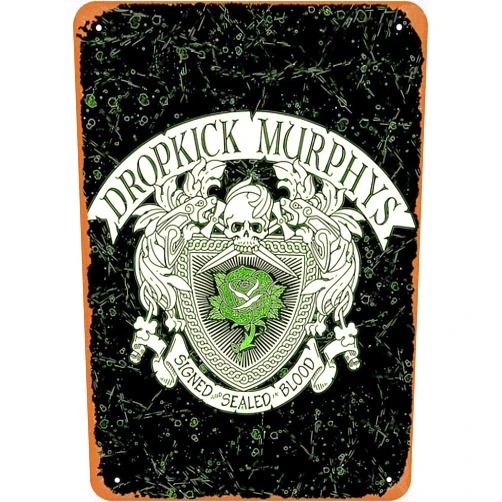 OYRISH Art and Vector Dropkick Murphys Art Plaque Poster Metal Tin Sign 8