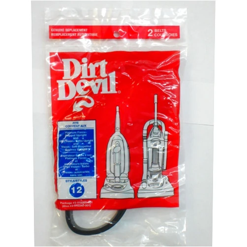 Royal Dirt Devil Style 12 Vacuum Belts Platinum Force Ultra Vision Turbo 4pk