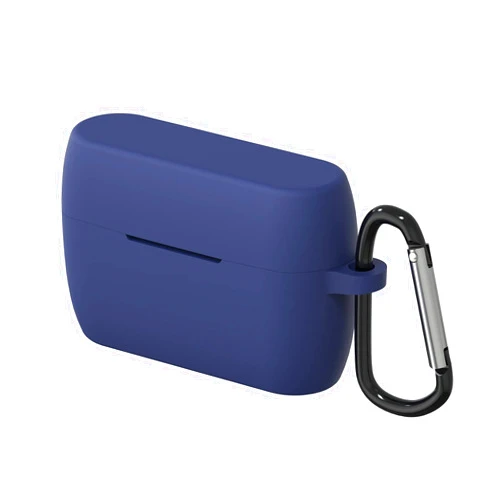 Geekria Silicone Case Cover Compatible with Jabra Elite 5 True Wireless Earbuds, Earphones Skin Cover, Protective Carrying Case with Keychain Hook, Charging Port Accessible