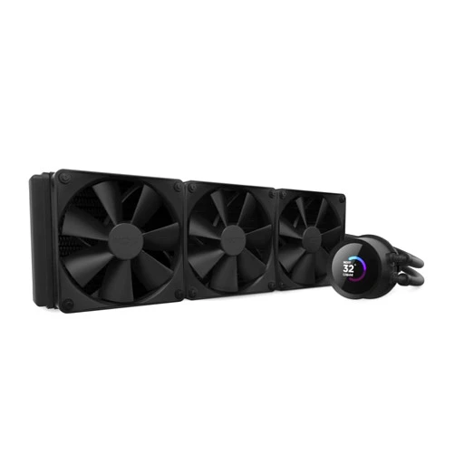 NZXT 360mm AIO CPU Liquid Cooler with Customizable LCD Display, High-Performance Pump, 3 Fans - Black