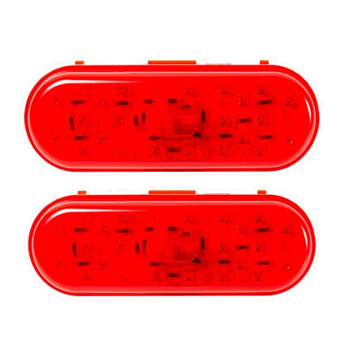 EVERESTHD 2pcs Brake Light Oval Stop Tail Marker Lights 26 LEDs Truck Trailer Position Lamp Waterproof IP65 fit for Volvo VNL VNR Mack Anthem 48