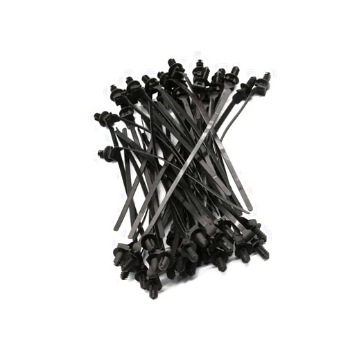 BIMIGET 100 Pack Cable Zip Ties, 8.3 inch Heavy Duty Nylon Push Mount Self Locking UV Resistant Assortment for Indoor Wire Tying (Black-100Pack)