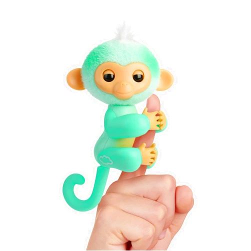 Fingerlings 2023 NEW Interactive Baby Monkey Reacts to Touch – 70+ Sounds & Reactions – Ava , Teal