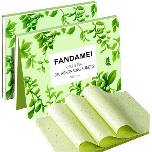FANDAMEI Oil Blotting Sheets For Face, Oil Blotting Papers For Face, Blotting Paper for Oily Skin, Oil Control Film, Oil Absorbing Sheets For Face, Oil Absorbing Tissues, 200 Counts
