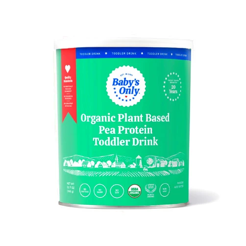 Baby's Only Organic Plant Based Pea Protein Toddler Drink, Pea Protein Powder, No Dairy, Lactose or Soy, Organic Toddler Drink with Plant Protein & Iron, Toddlers 12 Months Old and Up, 12.7 oz, 1 Pack