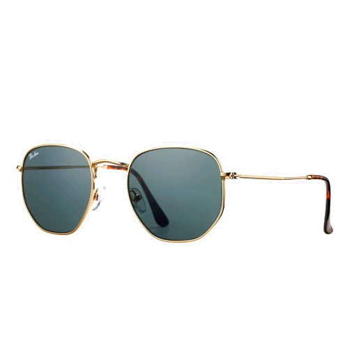 Pro Acme Small Square Sunglasses for Women Men 100% Real Glass Lens Hexagonal Frame