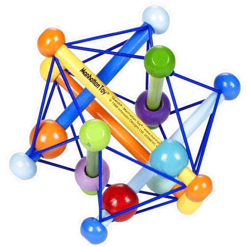 Manhattan Toy Skwish Color Burst Rattle and Teether Grasping Activity Toy